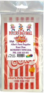 #5 APS Bulk Pack 100 Popcorn Bags, Movie Night, Birthday Parties, Paper Popcorn Bags