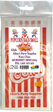 #5 APS, Popcorn  Bags, Movie Night, Birthday Parties ,Paper Popcorn Bags  pk10