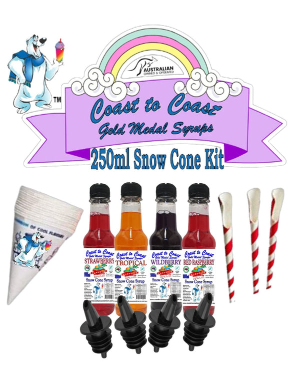 #1 Coast to Coast Gold Medal Syrups, Snow Cone Kit 250ml