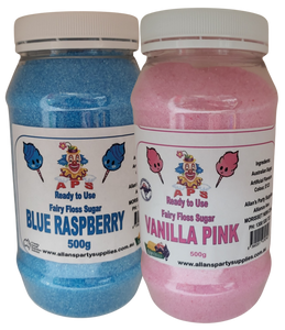 #2 APS, Premium Fairy Floss Sugar Ready to Use, 2 x 500g Jars,