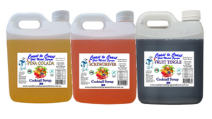 #2 Coast to Coast Gold Medal Syrups, 3 x 2ltr Premium Cocktail Syrup, Slushie Mix.