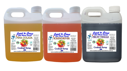 #2 Coast to Coast Gold Medal Syrups, 3 x 2ltr Premium Cocktail Syrup, Slushie Mix.