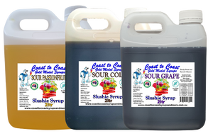 #1s Coast to Coast Gold Medal Syrups, Sour, 3 x 2ltr Premium Sour Slushie Syrups.