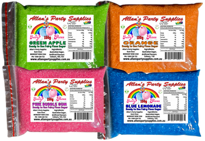 #1 APS, 4 x 150g Bags, Fairy Floss Sugar, Ready 2 Use, Assorted Flavours