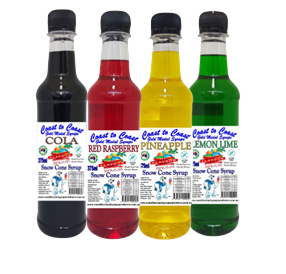 #2- Coast to Coast Gold Medal Syrups, 4x375ml Premium Snow Cone Syrup