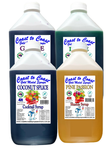 #3 Coast to Coast Gold Medal Syrups, 4x4ltr, Premium Slushie Syrups