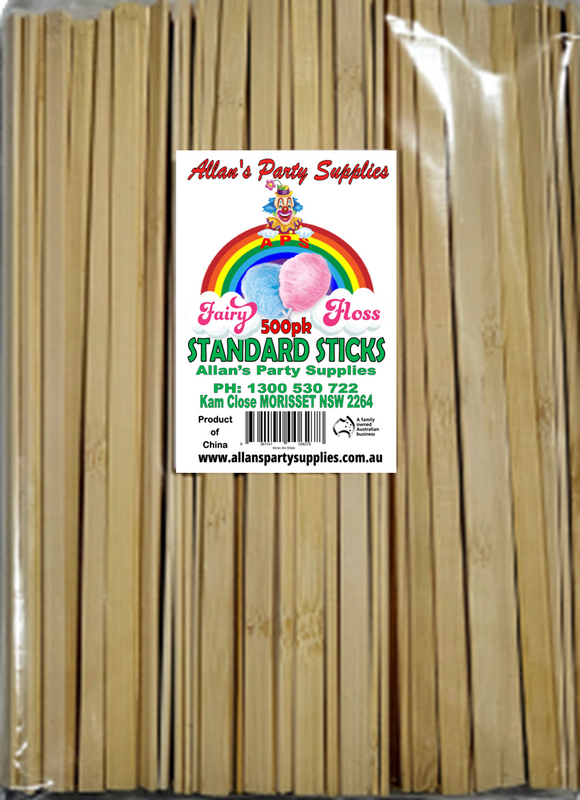 500pk Standard Eco Friendly Bamboo Fairy Floss Sticks, Cotton Candy Sticks 200mm