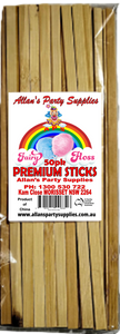 #5p APS, 50pk Premium Eco Friendly Bamboo Fairy Floss Sticks, Cotton Candy Sticks 250mm