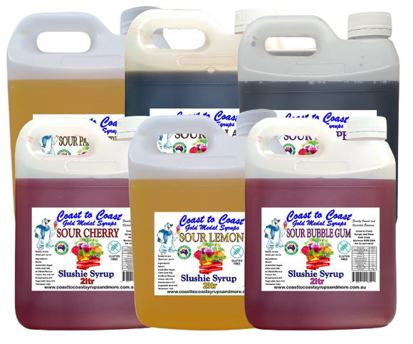 #1 Coast to Coast Gold Medal Syrups, 6 x 2ltr Premium Slushie Syrups,