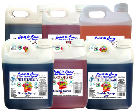 #1s Coast to Coast Gold Medal Syrups, Sour 6 x 2ltr Premium Sour Slushie Syrups.