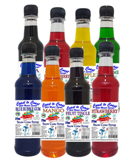 Express Post, Coast to Coast Gold Medal Syrups, 8 x 375ml Premium Snow Cone Syrup