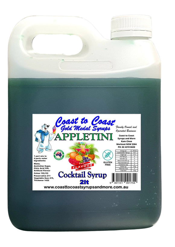 #2 Coast to Coast Gold Medal Syrups, 2ltr, Premium Cocktail Syrups, Slushie Syrups