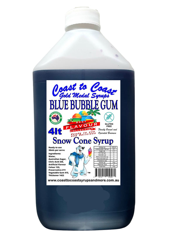 #6 Coast to Coast Gold Medal Syrup, Premium Snow Cone Syrup 4ltr