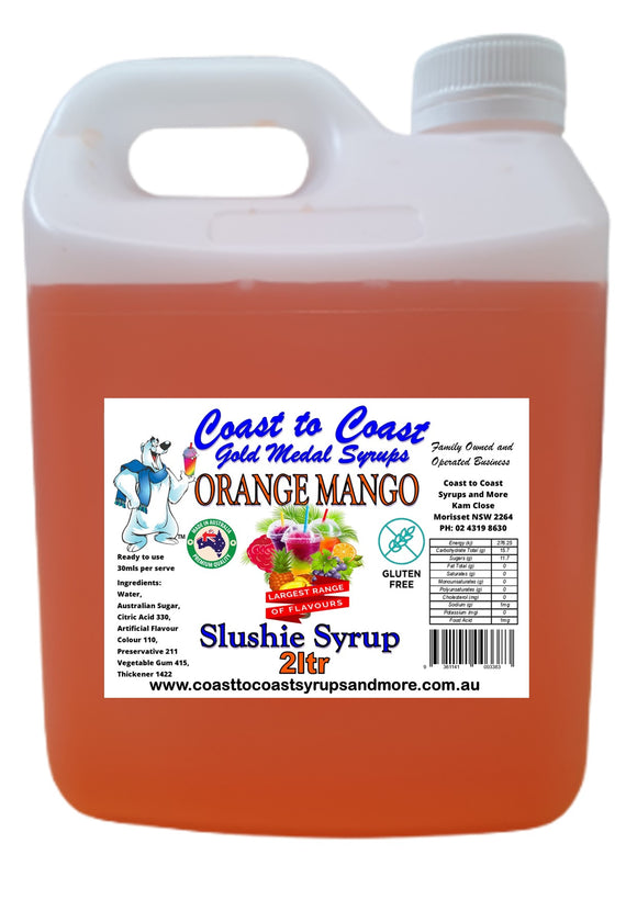 #1 Coast to Coast Gold Medal Syrups, 2ltr, Premium Slushie Syrup