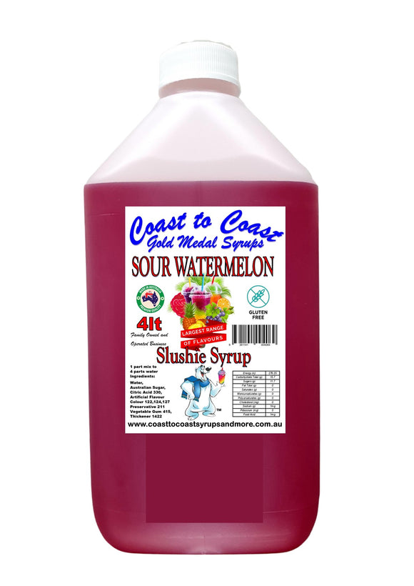 #3s Coast to Coast Gold Medal Syrups, Sour, 4ltr, Premium Sour Slushie Syrup