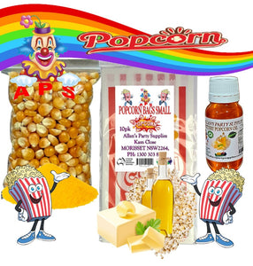 #3 APS, 8oz Cinema Quality Popcorn Kit, Premium Corn, Butter Salt ,Oil, Popcorn bags