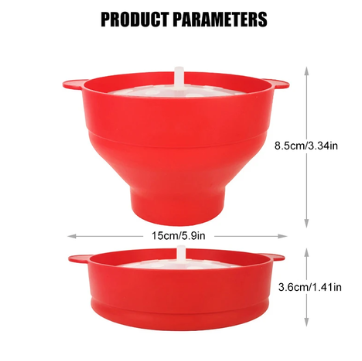 High Quality Microwave Popcorn Bowl Bucket Silicone DIY Popcorn Maker with Lid