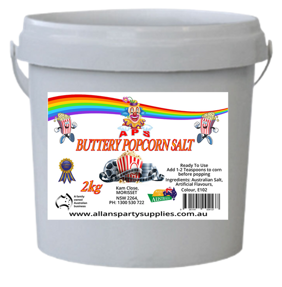 #1 APS, 2kg Tub Buttery Popcorn Salt