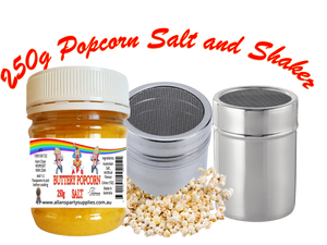 #1 APS, 250g Butter Popcorn Salt, with Stainless Steel Salt Shaker, Cinema Quality Popcorn Salt,